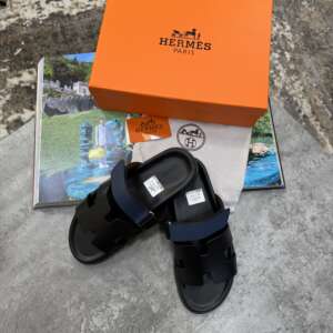 HRMES SLIDER BLACK & BLUE