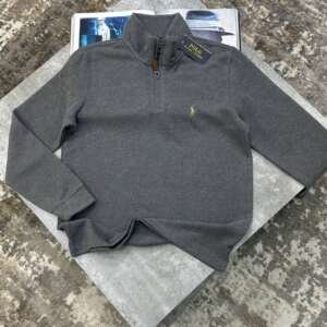 R/L HALF ZIP JUMPER LITE GRAY