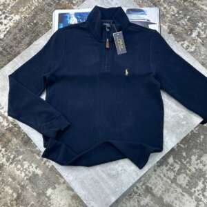 R/L HALF ZIP JUMPER NAVY