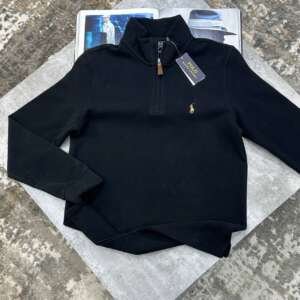 R/L HALF ZIP JUMPER BLACK