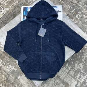 LVE ZIP WOOL HOODIE NAVY