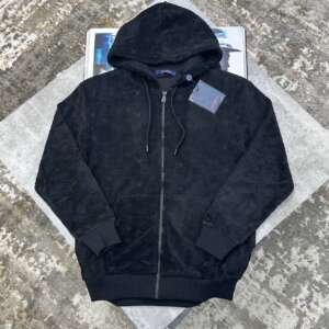LVE ZIP WOOL HOODIE BLACK