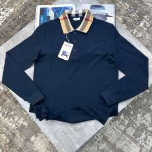BURB FULL SLEEVE POLO NAVY