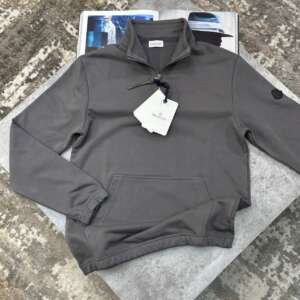 MNCLR HALF ZIP HOODIE DARK GRAY