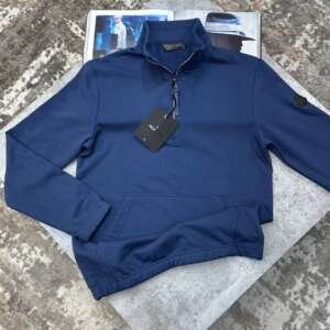 MNCLR HALF ZIP HOODIE NAVY