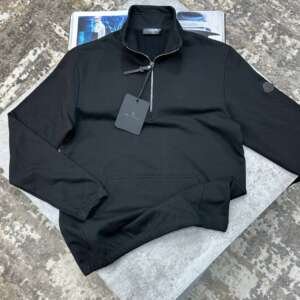MNCLR HALF ZIP HOODIE BLACK