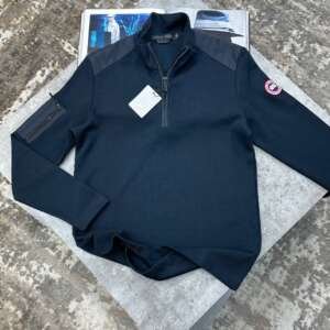 CG  HALF ZIP RED BADGE JUMPER NAVY